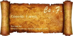 Cserép Fanni névjegykártya
